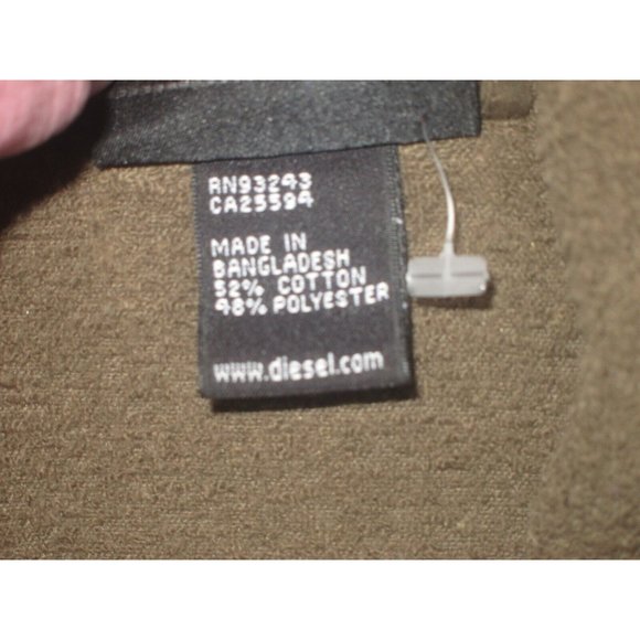 Diesel Brand Mens Coat Jacket Olive Army Green Size L RN93243 - Picture 3 of 7